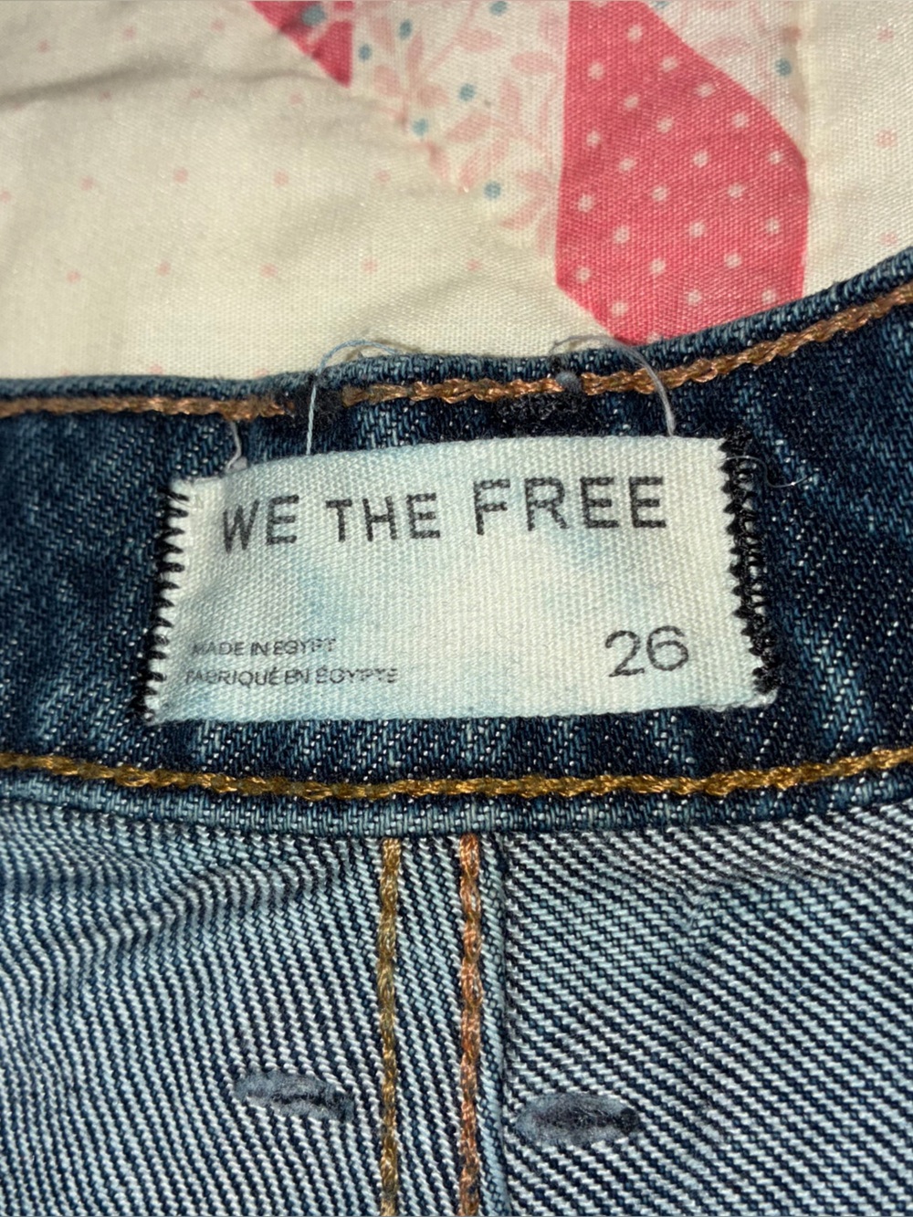 We The Free Dark Wash Barrel Jeans, size 26 - Picture 7 of 7